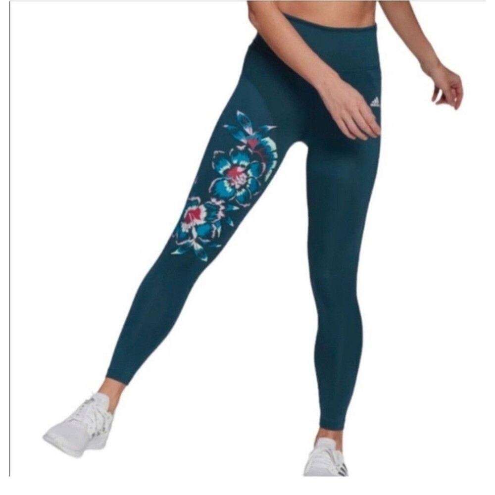 Adidas Farm Rio High-rise Leggings Womens XS Primegreen Aeroready Floral Print